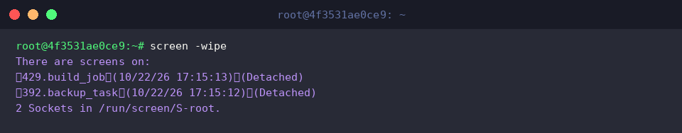 Scrub unreachable or orphaned sessions using wipe