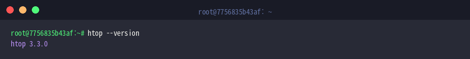 Verifying htop binary version