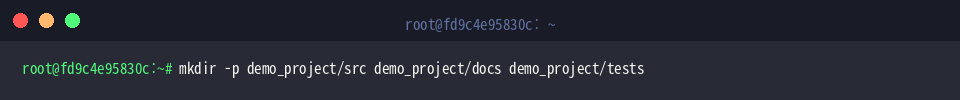 Creating mock directory hierarchy with mkdir