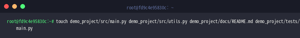 Populating directory structure with sample files