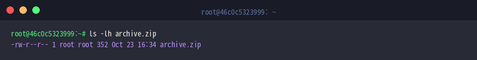 Verifying archive file attributes