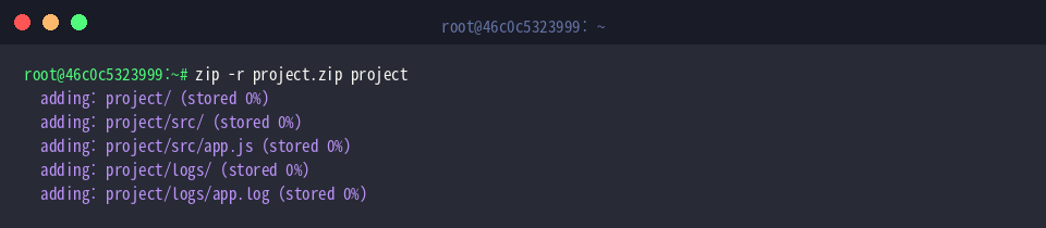 Recursively archiving directory tree