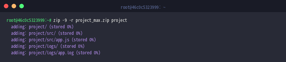 Applying maximum compression flag