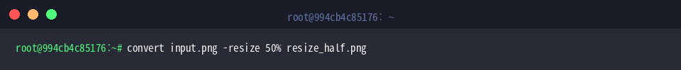 Scale image down by fifty percent