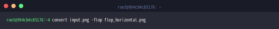 Flop image horizontally across the vertical axis