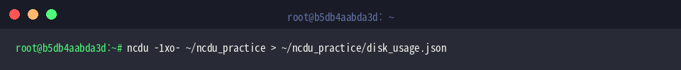 Exporting storage footprint metadata into JSON