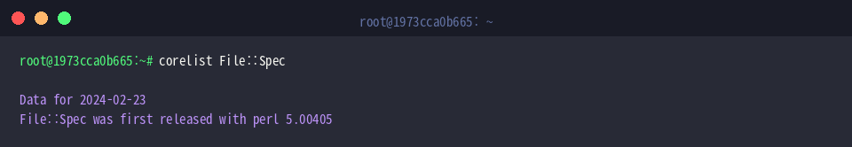 Check File::Spec core inclusion with corelist