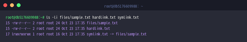 Compare link inode structures