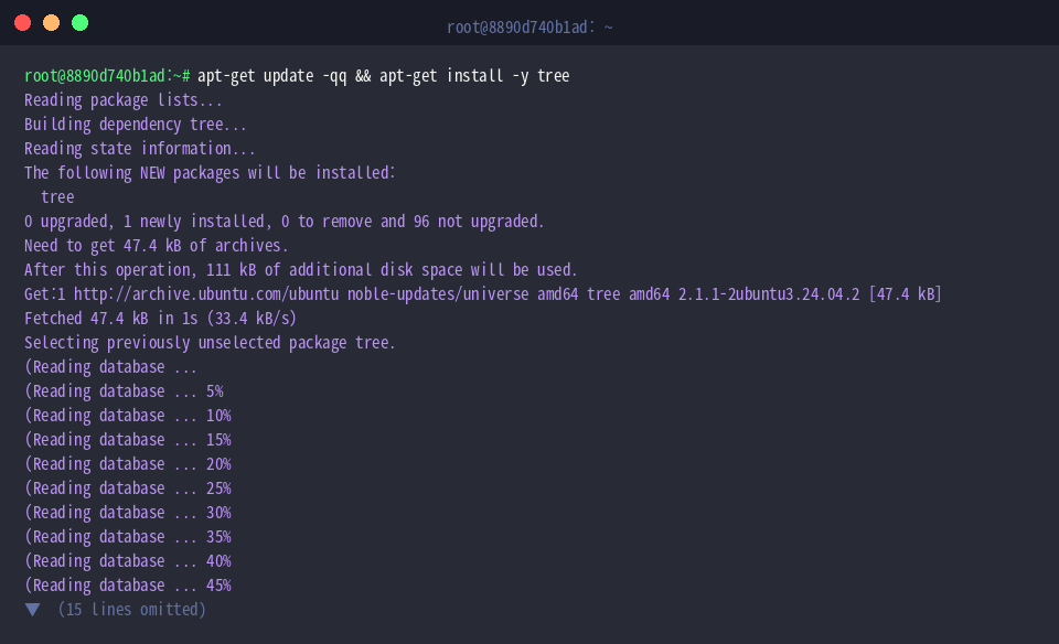 Install tree package