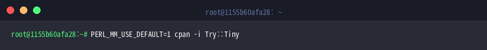 Non-interactive installation using PERL_MM_USE_DEFAULT
