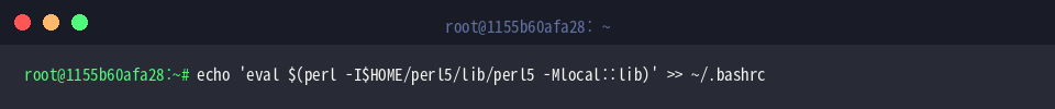Persist local::lib settings inside .bashrc