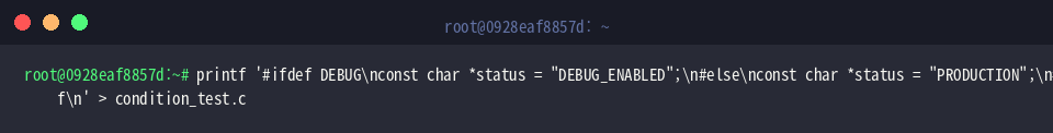 Generating conditional compilation test file