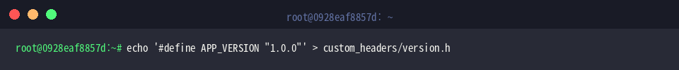 Creating header file with version macro