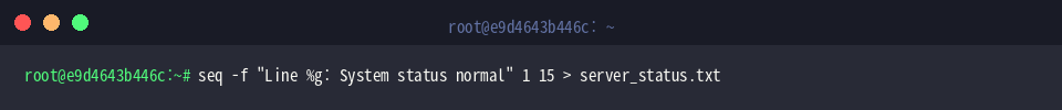 Generate sample status records