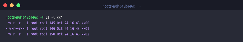 Verify line-based split results