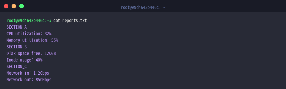 Inspect full report layout