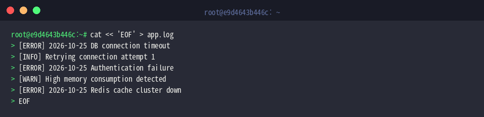 Create multi-tier application event log