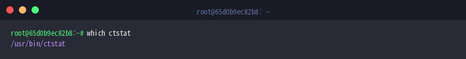 Locate ctstat binary using which