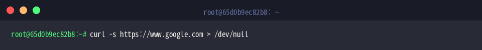 Trigger outbound traffic with curl