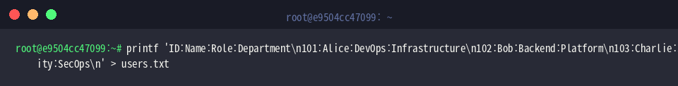 Generate mock users file