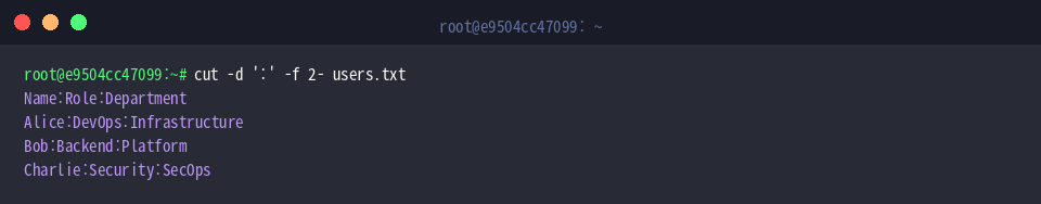 Extract from index to line end