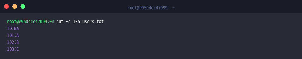 Extract initial character range