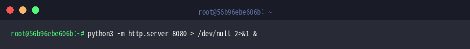 Spawning a background Python HTTP daemon on port 8080