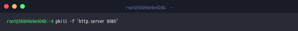 Terminating the background Python HTTP server