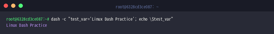 Testing variable assignment and expansion