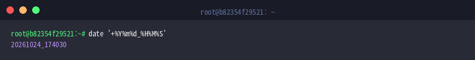 Sanitized timestamp without spaces