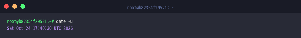 UTC time query