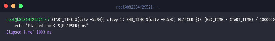 Measuring execution duration at millisecond resolution