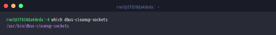 Locating dbus-cleanup-sockets binary path