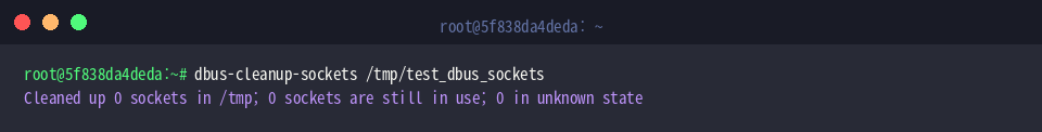 Executing dbus-cleanup-sockets against custom directory