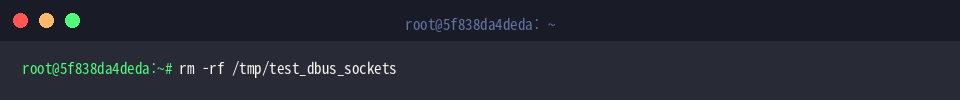Deleting sandbox socket testing directory