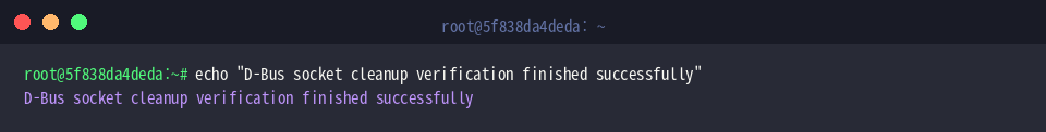 Confirming successful completion of socket maintenance checks