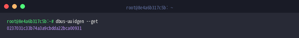 dbus-uuidgen &ndash;get による既存IDの取得