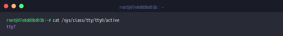 cat /sys/class/tty/tty0/active