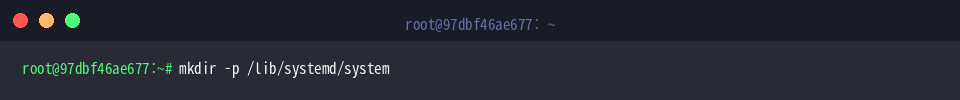 mkdir -p /lib/systemd/system