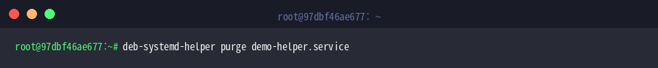 deb-systemd-helper purge demo-helper.service